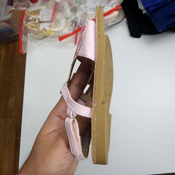 Gymboree Girls Tropical Paradise Pink & Brown Flamingo Sandals Size 13 - Picture 9 of 11